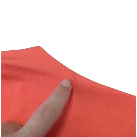 Maaji Cali Sunset Ada Long Sleeve Bikini Top Size Small Reversible Coral Orange - Picture 10 of 10